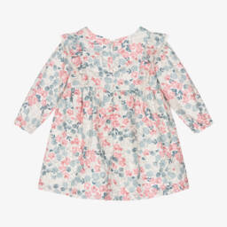 Tartine et Chocolat-Girls Floral Long-Sleeve Cotton Dress | Childrensalon Outlet