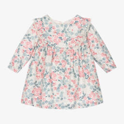 Tartine et Chocolat-Girls Floral Long-Sleeve Cotton Dress | Childrensalon Outlet