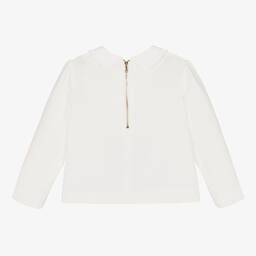 Tartine et Chocolat-بلوز كريب لون عاجي للبنات | Childrensalon Outlet