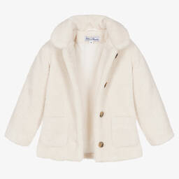 Tartine et Chocolat-Кремовая шуба из искусственного меха | Childrensalon Outlet