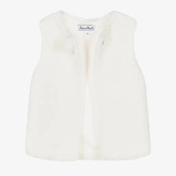 Tartine et Chocolat-جيليه فرو صناعي لون عاجي للبنات | Childrensalon Outlet