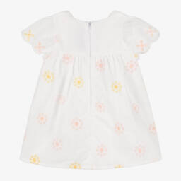 Tartine et Chocolat-Girls Ivory Floral Cutwork Dress | Childrensalon Outlet