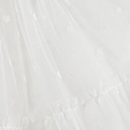Tartine et Chocolat-Girls Ivory Floral Tulle Gown | Childrensalon Outlet