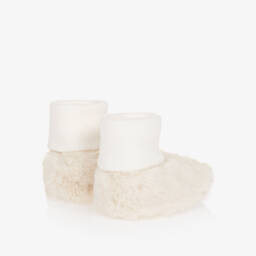 Tartine et Chocolat-بوت بيبي فرو صناعي لون عاجي | Childrensalon Outlet