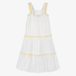 Tartine et Chocolat-Girls Ivory & Yellow Floral Maxi Gown | Childrensalon Outlet