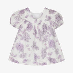Tartine et Chocolat-Girls Lavender Blossom Cotton Frock | Childrensalon Outlet