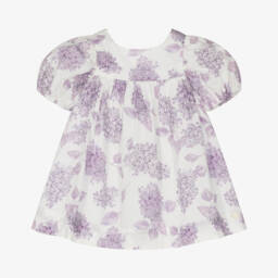 Tartine et Chocolat-Girls Lavender Blossom Cotton Frock | Childrensalon Outlet