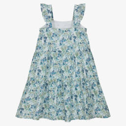 Tartine et Chocolat-فستان صيفي أزرق مزهر للبنات من ليبرتي | Childrensalon Outlet