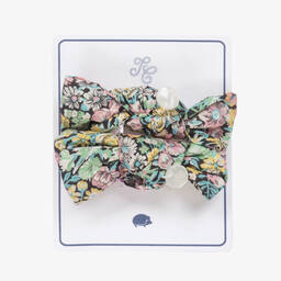 Tartine et Chocolat-مشبك للشعر بطبعة ورود قطن محبوك للبنات (6 سم) | Childrensalon Outlet