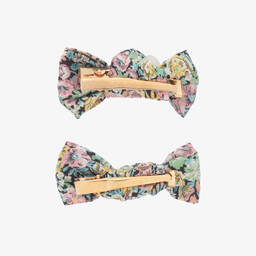 Tartine et Chocolat-مشبك للشعر بطبعة ورود قطن محبوك للبنات (6 سم) | Childrensalon Outlet