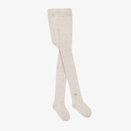 Tartine et Chocolat-Girls Light Beige Shimmer Tights | Childrensalon Outlet