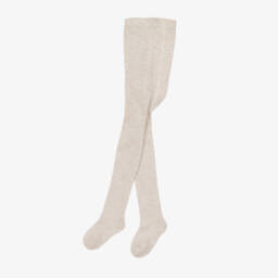 Tartine et Chocolat-Girls Light Beige Shimmer Tights | Childrensalon Outlet