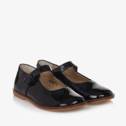 Tartine et Chocolat-Girls Navy Patent Leather Ballerinas | Childrensalon Outlet