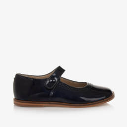 Tartine et Chocolat-Girls Navy Patent Leather Ballerinas | Childrensalon Outlet