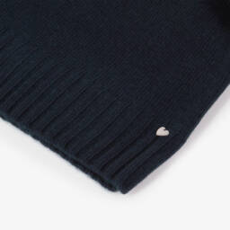 Tartine et Chocolat-Girls Navy Wool & Cashmere Vest | Childrensalon Outlet