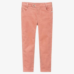 Tartine et Chocolat-Girls Pale Pink Cotton Corduroy Trousers | Childrensalon Outlet
