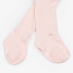 Tartine et Chocolat-Girls Pale Pink Knit Tights | Childrensalon Outlet
