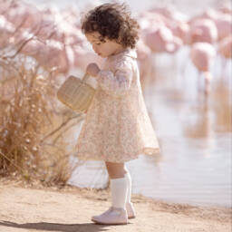 Tartine et Chocolat-Girls Pastel Floral Cotton Dress | Childrensalon Outlet