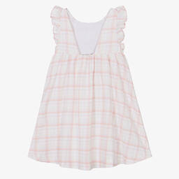 Tartine et Chocolat-Girls Pink Check Smocked Dress | Childrensalon Outlet