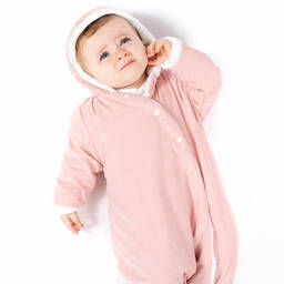 Tartine et Chocolat-أوفرول للخروج قطن كوردروي لون زهري للمولودات | Childrensalon Outlet