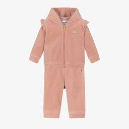 Tartine et Chocolat-Розовый спортивный костюм из хлопкового велюра | Childrensalon Outlet