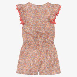 Tartine et Chocolat-بلاي سوت قطن لون زهري بطبعة ورود للبنات | Childrensalon Outlet