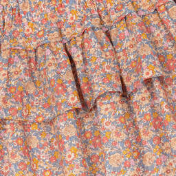 Tartine et Chocolat-تنورة قطن لون زهري بطبعة ورود | Childrensalon Outlet