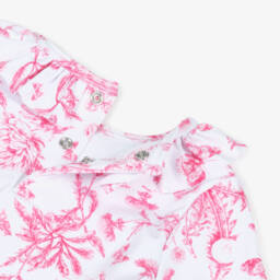 Tartine et Chocolat-مايوه وردي مزهر للبنات مع كشكشات | Childrensalon Outlet