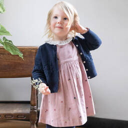 Tartine et Chocolat-Розовое платье в клетку с вышивкой | Childrensalon Outlet