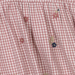 Tartine et Chocolat-Розовое платье в клетку с вышивкой | Childrensalon Outlet