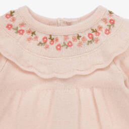 Tartine et Chocolat-Girls Pink Knit Wool Dress | Childrensalon Outlet