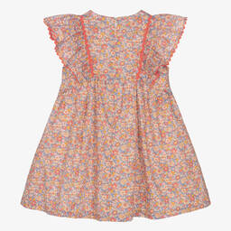 Tartine et Chocolat-Girls Pink Liberty Floral Cotton Dress | Childrensalon Outlet