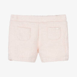 Tartine et Chocolat-Girls Pink Tweed Cotton Shorts | Childrensalon Outlet