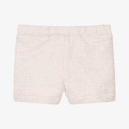 Tartine et Chocolat-Girls Pink Tweed Cotton Shorts | Childrensalon Outlet