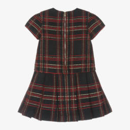 Tartine et Chocolat-Girls Plaid Navy and Red Dress | Childrensalon Outlet