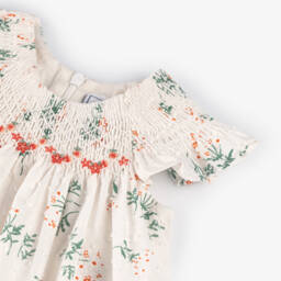 Tartine et Chocolat-Girls Plumeti Cotton Floral Frock | Childrensalon Outlet