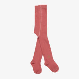 Tartine et Chocolat-Girls Rose Pink Cotton Tights | Childrensalon Outlet