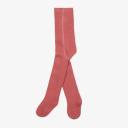 Tartine et Chocolat-Girls Rose Pink Cotton Tights | Childrensalon Outlet