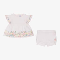 Tartine et Chocolat-Girls Rosy Cotton Blossom Ensemble | Childrensalon Outlet