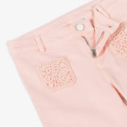 Tartine et Chocolat-بنطلون جينز وردي مزين بشعار للبنات | Childrensalon Outlet