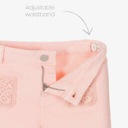 Tartine et Chocolat-بنطلون جينز وردي مزين بشعار للبنات | Childrensalon Outlet