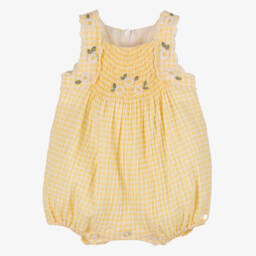 Tartine et Chocolat-جمبسوت قطني بنقشة مربعات للبنات | Childrensalon Outlet