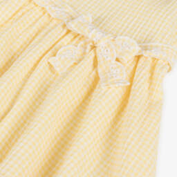 Tartine et Chocolat-Girls Sunny Gingham Seersucker Frock | Childrensalon Outlet