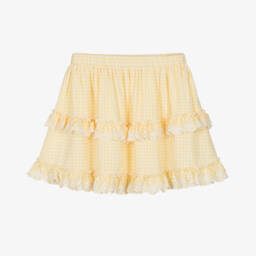 Tartine et Chocolat-تنورة بنات قماش سييرساكر بنقشة المربعات | Childrensalon Outlet