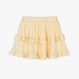 Tartine et Chocolat-تنورة بنات قماش سييرساكر بنقشة المربعات | Childrensalon Outlet