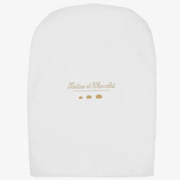 Tartine et Chocolat-فستان قطن جيرسي لون أبيض بطبعة ورود | Childrensalon Outlet