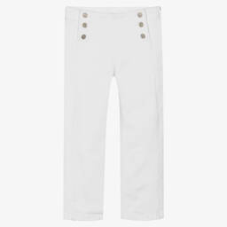 Tartine et Chocolat-Белые джинсовые брюки для девочек | Childrensalon Outlet