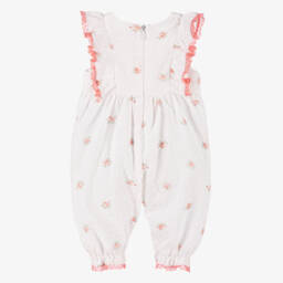 Tartine et Chocolat-Girls' White Floral Cotton Suit | Childrensalon Outlet
