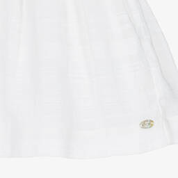 Tartine et Chocolat-Girls White Floral Smocked Dress | Childrensalon Outlet