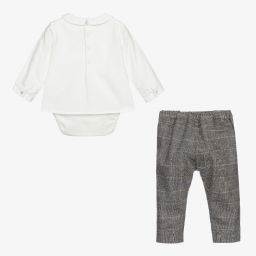 Tartine et Chocolat-Брючный комплект кремового и серого цвета | Childrensalon Outlet